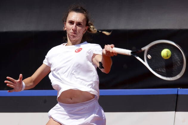 TENNIS - Billie Jean King Cup 2022 ANTALYA,TURKEY,12.APR.22 - TENNIS - Billie Jean King Cup, Europe Africa Group I. Image shows Ipek Oz (TUR).  GEPAxpictures xWalterxLuger