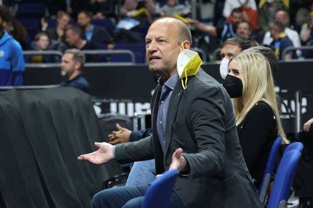 DEU, easyCredit BBL, ALBA vs. Baskets Oldenburg, 12.04.2022, Mercedes-Benz-Arena, Berlin, DEU, easyCredit BBL, ALBA vs. Baskets Oldenburg, im Bild Marco Baldi (ALBA Berlin) Foto: Juergen Engler nordphoto GmbH