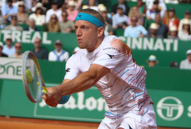 Alejandro Davidovich Fokina of Spain during the Rolex Monte-Carlo Masters 2022, ATP, Tennis Herren Masters 1000 tennis tournament on April 12, 2022 at Monte-Carlo Country Club in Roquebrune-Cap-Martin, France TENNIS : Tournoi ATP -Rolex Monte Carlo Masters - 12 04 2022 LaurentLairys Panoramic 