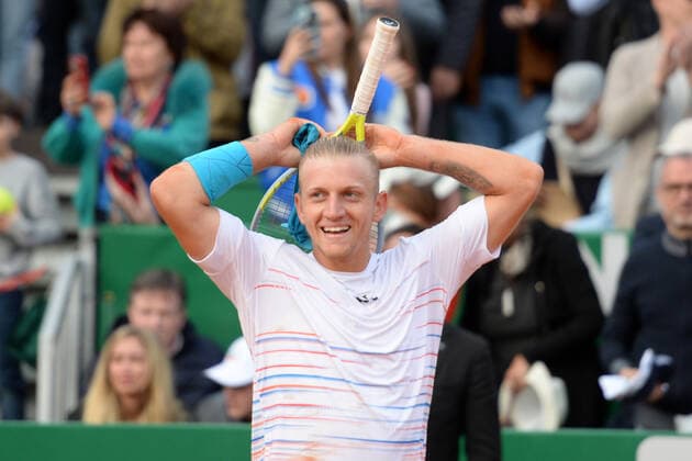 Tennis Rolex Monte-Carlo Masters 2022, ALEJANDRO DAVIDOVICH FOKINA, joy, celebration TENNIS 2022 ROLEX MONTE-CARLO MASTERS