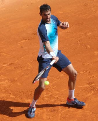 Marin ÄailiÄ‡ of Croatie during the Rolex Monte-Carlo Masters 2022, ATP, Tennis Herren Masters 1000 tennis tournament on April 13, 2022 at Monte-Carlo Country Club in Roquebrune-Cap-Martin, France - Photo Laurent Lairys TENNIS : Master 1000 de Monte-Carlo - Monte Carlo - 13 04 2022 LaurentLairys Panoramic 