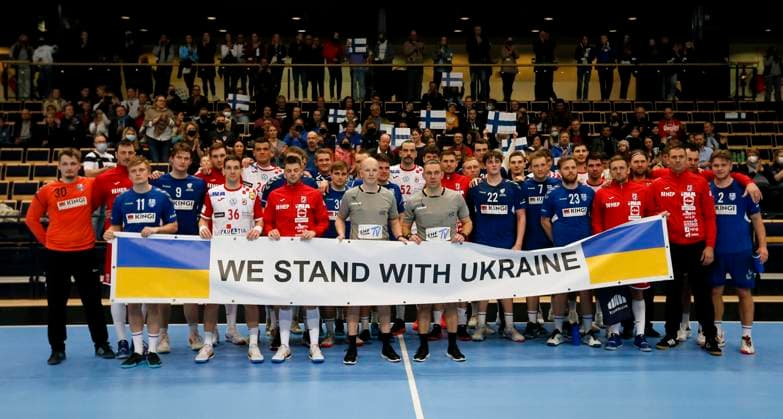 Sport Themen der Woche KW15 Sport Bilder des Tages during their Handball World Championship, WM, Weltmeisterschaft 2023 Qualification Europe Play-off Phase 2 match between Finland - Croatia at the Energia Areena on April 13. 2022 in Vantaa, Finland. (Kalle Parkkinen Newspix24)  Copyright: xKallexParkkinenx np2413272700498