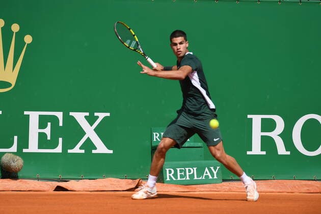 Tennis : Monte Carlo 2022 - Carlos Alcaraz - Espagne Tennis : Monte Carlo 2022 - Monaco - 13 04 2022 ChrysleneCaillaud Panoramic 