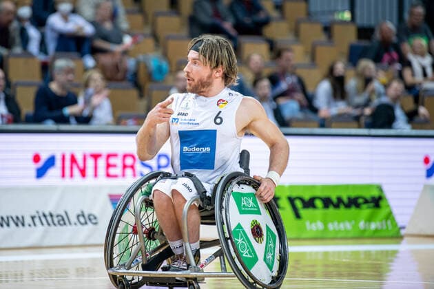 RBBL; RSV Lahn-Dill - Hannover United, 13.04.22 Jannik Blair ( 6 RSV Lahn-Dill) RBBL; RSV Lahn-Dill - Hannover United: Wetzlar, 13.04.22 Copyright: xBEAUTIFULxSPORTS Roeczeyx