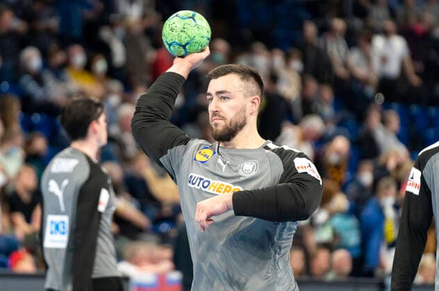 Jannik Kohlbacher (Deutschland 48) Deutschland vs. Faeroeer Inseln, Handball, WM Qualifikation 2022, Runde 2, 13.04.2022 Marcel von Fehrn Deutschland vs. Faeroeer Inseln, Handball, WM Qualifikation 2022, Runde 2, 13.04.2022 Kiel Copyright: xEibnerxPressefoto MarcelxvonxFehrnx EP_MFN