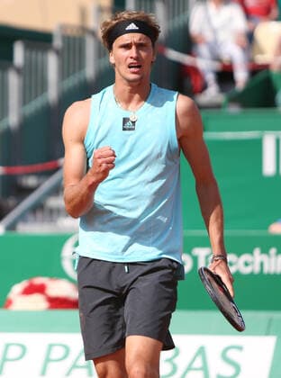 Alexander Zverev of Germany during the Rolex Monte-Carlo Masters 2022, ATP, Tennis Herren Masters 1000 tennis tournament on April 14, 2022 at Monte-Carlo Country Club in Roquebrune-Cap-Martin, France - Photo Laurent Lairys TENNIS : Monte Carlo 2022 - Monaco - 14 04 2022 LaurentLairys Panoramic 