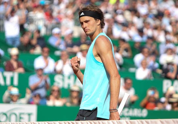 Alexander Zverev of Germany during the Rolex Monte-Carlo Masters 2022, ATP, Tennis Herren Masters 1000 tennis tournament on April 14, 2022 at Monte-Carlo Country Club in Roquebrune-Cap-Martin, France - Photo Laurent Lairys TENNIS : Monte Carlo 2022 - Monaco - 14 04 2022 LaurentLairys Panoramic 