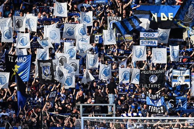 Fußball, EL, Atalanta Bergamo - RB Leipzig Mg Bergamo 14 04 2022 - Europa League Atalanta-RB Lipsia foto Matto Gribaudi Image nella foto: tifosi Atalanta 