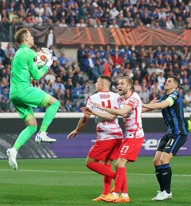 Photo Spada LaPresse April 14 , 2022 - Bergamo ,Italy Soccer Atalanta vs Lipsia - Europa League 2021 2022 Quarter Finals- Gewiss Stadium In the photo: playgame  Copyright: xSpada LaPressex