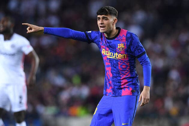 Fußball Europa League Viertelfinale FC Barcelona, Barca - Eintracht Frankfurt am 14.04.2022 im Camp Nou in Barcelona Pedri Pedro Gonzalez Lopez ( Barcelona )