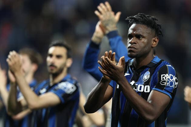 Duvan Zapata (Atalanta BC) applauses during Atalanta BC vs RB Lipsia, football Europa League match in Bergamo, Italy, April 14 2022  Copyright: xFrancescoxScaccianocex xipa-agenx xx 0