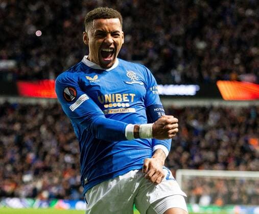 Mandatory Credit: Photo by Luke Nickerson Rangers FC Shutterstock (12894538bc) Rangers Defender James Tavernier celebrates scoring his sides second goal Rangers v Braga, UEFA Europa League, Quarter Final, Second Leg, Football, Ibrox Stadium, Glasgow, UK - 14 Apr 2022 Rangers v Braga, UEFA Europa League, Quarter Final, Second Leg, Football, Ibrox Stadium, Glasgow, UK - 14 Apr 2022 Copyright: xLukexNickerson RangersxFC Shutterstockx 12894538bc