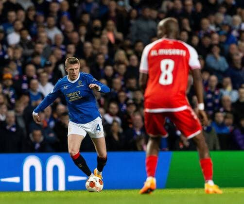 Mandatory Credit: Photo by Luke Nickerson Rangers FC Shutterstock (12894538bk) Rangers Midfielder John Lundstram Rangers v Braga, UEFA Europa League, Quarter Final, Second Leg, Football, Ibrox Stadium, Glasgow, UK - 14 Apr 2022 Rangers v Braga, UEFA Europa League, Quarter Final, Second Leg, Football, Ibrox Stadium, Glasgow, UK - 14 Apr 2022 Copyright: xLukexNickerson RangersxFC Shutterstockx 12894538bk