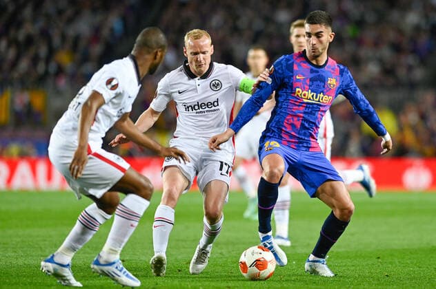 April 14, 2022, Barcelona, Spain: Ferran Torres of FC Barcelona, Barca in action during the UEFA Europa League Quarter Final Leg Two match between FC Barcelona and Eintracht Frankfurt at Camp Nou in Barcelona Barcelona Spain - ZUMAd159 20220414_zia_d159_052 Copyright: xGerardxFrancox