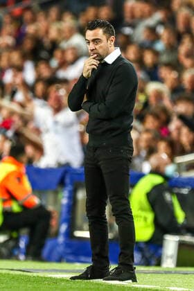 Xavi Hernandez FC Barcelona, Barca Chef-Trainer) unzufrieden, enttäuscht enttaeuscht, ESP, FC Barcelona vs. Eintracht Frankfurt, Europa League - Viertelfinale, Spielzeit 2021 2022, 14.04.2022, DFB DFL regulations prohibit any use of photographs as image sequences and or quasi-video., ESP, FC Barcelona vs. Eintracht Frankfurt, Europa League - Viertelfinale, Spielzeit 2021 2022, 14.04.2022 Barcelona Copyright: xEibner-Pressefoto BoiaxGabrielx EP_EEP