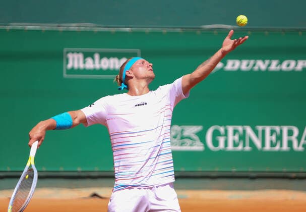 Alejandro Davidovich Fokina of Spain during the Rolex Monte-Carlo Masters 2022, ATP, Tennis Herren Masters 1000 tennis tournament on April 14, 2022 at Monte-Carlo Country Club in Roquebrune-Cap-Martin, France - Photo Laurent Lairys TENNIS : Monte Carlo 2022 - Monaco - 14 04 2022 LaurentLairys Panoramic 