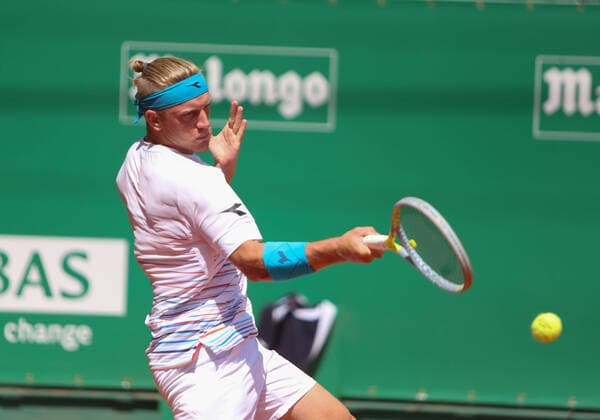 Alejandro Davidovich Fokina of Spain during the Rolex Monte-Carlo Masters 2022, ATP, Tennis Herren Masters 1000 tennis tournament on April 14, 2022 at Monte-Carlo Country Club in Roquebrune-Cap-Martin, France - Photo Laurent Lairys TENNIS : Monte Carlo 2022 - Monaco - 14 04 2022 LaurentLairys Panoramic 