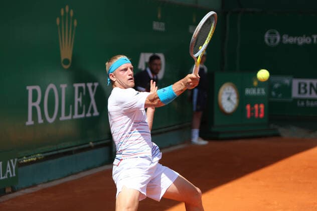 Alejandro Davidovich Fokina of Spain during the Rolex Monte-Carlo Masters 2022, ATP, Tennis Herren Masters 1000 tennis tournament on April 14, 2022 at Monte-Carlo Country Club in Roquebrune-Cap-Martin, France - Photo Laurent Lairys TENNIS : Monte Carlo 2022 - Monaco - 14 04 2022 LaurentLairys Panoramic 