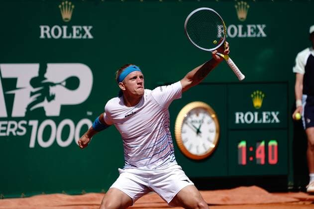 Alejandro Davidovich Fokina (Espagne) TENNIS : Masters 1000 de Monte Carlo - Quart de finale - Monte Carlo - 15 04 2022 NorbertScanella Panoramic 