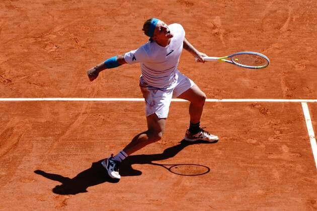 Alenjandro Davidovich Fokina (Espagne) TENNIS : Masters 1000 de Monte Carlo - Quart de finale - Monte Carlo - 15 04 2022 NorbertScanella Panoramic 