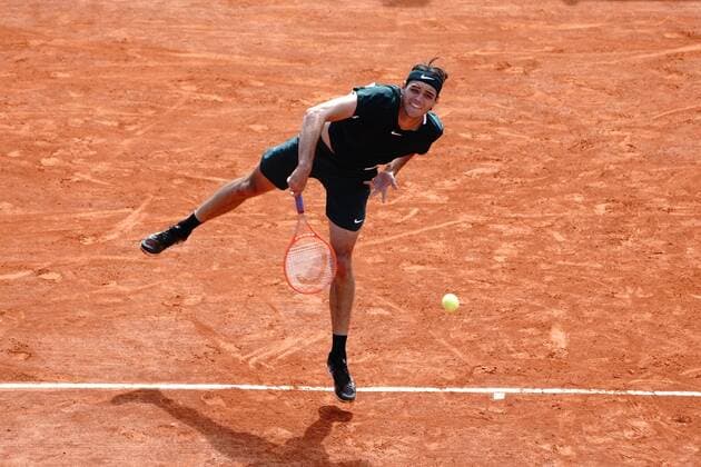 Taylor Fritz (USA) TENNIS : Masters 1000 de Monte Carlo - Quart de finale - Monte Carlo - 15 04 2022 NorbertScanella Panoramic 