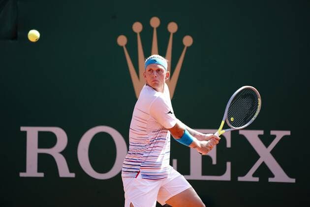 Sport Bilder des Tages Alejandro Davidovich Fokina (Espagne) TENNIS : Masters 1000 de Monte Carlo - Quart de finale - Monte Carlo - 15 04 2022 NorbertScanella Panoramic 