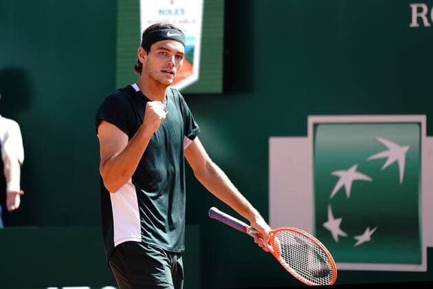 Taylor Fritz (USA) TENNIS : Masters 1000 de Monte Carlo - Quart de finale - Monte Carlo - 15 04 2022 NorbertScanella Panoramic 
