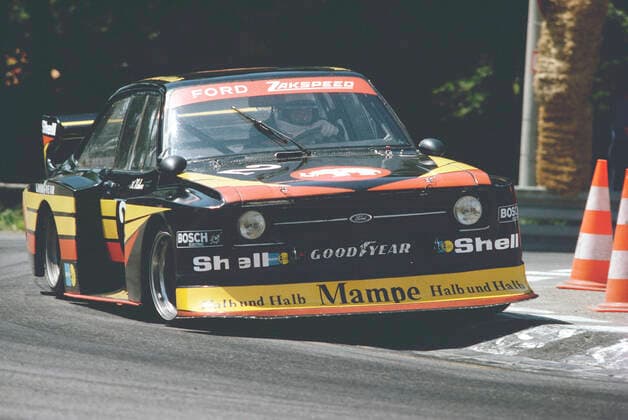 Armin Hahne am Steuer des Mampe Ford Zakspeed auf dem Norisring 1977 im DRM-Rennen (Deutsche Rennsport Meisterschaft) *** Armin Hahne at the wheel of the Mampe Ford Zakspeed at the Norisring 1977 in the DRM race German Racing Championship