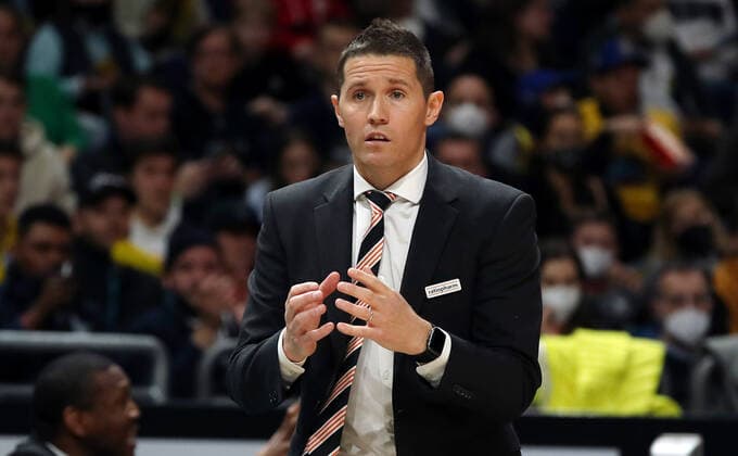 Trainer Jaka Lakovic Aktion Oberkoerper Oberkörper Basketball BBL Bundesliga Herren Saison 2021 2022 15.04.2022 ALBA Berlin vs. ratiopharm Ulm