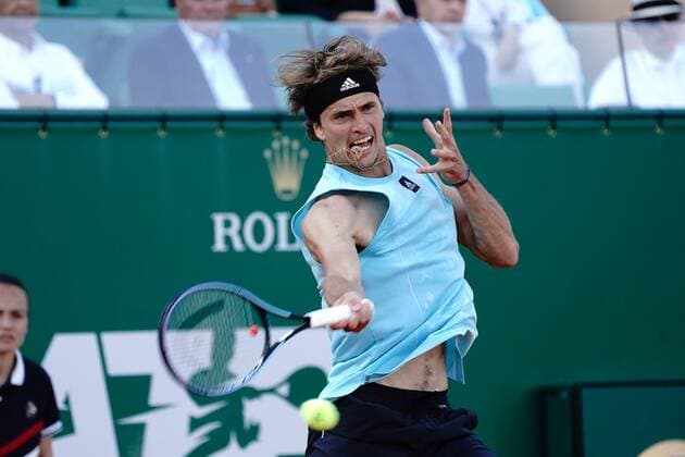 Alexander Zverev (Allemagne) TENNIS : Masters 1000 de Monte Carlo - Quart de finale - Monte Carlo - 15 04 2022 NorbertScanella Panoramic 