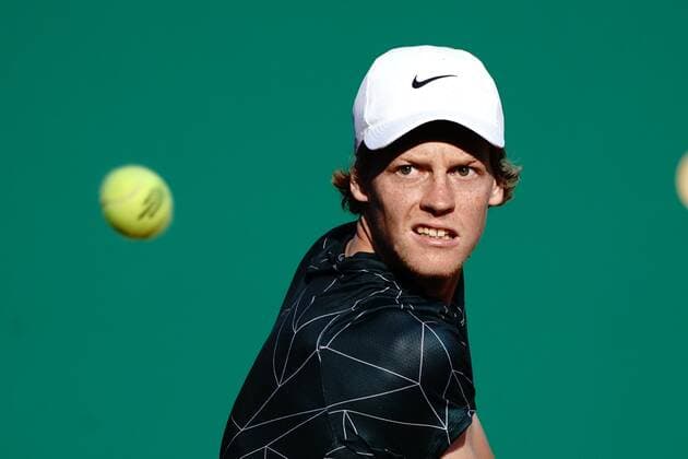 Jannik Sinner (Italie) TENNIS : Masters 1000 de Monte Carlo - Quart de finale - Monte Carlo - 15 04 2022 NorbertScanella Panoramic 