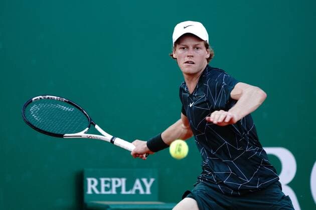 Jannik Sinner (Italie) TENNIS : Masters 1000 de Monte Carlo - Quart de finale - Monte Carlo - 15 04 2022 NorbertScanella Panoramic 