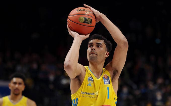 Oscar da Silva Aktion Oberkoerper Oberkörper Basketball BBL Bundesliga Herren Saison 2021 2022 15.04.2022 ALBA Berlin vs. ratiopharm Ulm