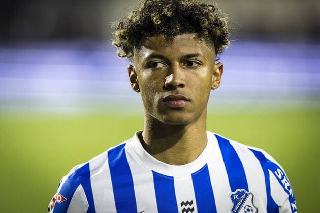 EINDHOVEN - 15-04-2022, Jan Louwers stadion. Dutch Keuken Kampioen Division, season 2021-2022. Eindhoven player Charles Andreas Brym disappointment during the match Eindhoven - Jong PSV. Final score 1-3. Eindhoven - Jong PSV  x16170448x Copyright: