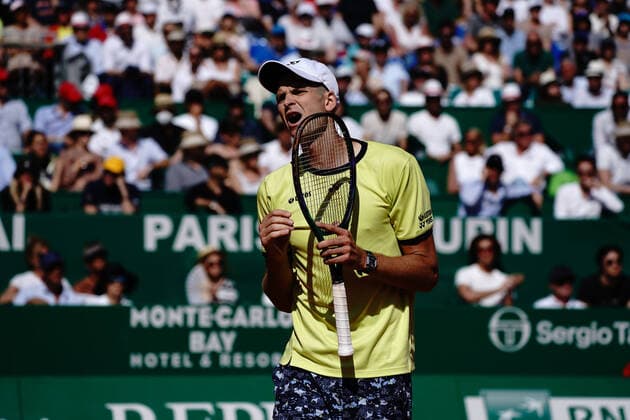 Hubert Hurkacz (Pologne) TENNIS : Master 1000 de Monte-Carlo - Monte Carlo - 13 04 2022 NorbertScanella Panoramic 