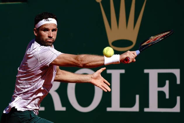 Grigor Dimitrov (Bulgarie) TENNIS : Master 1000 de Monte-Carlo - Monte Carlo - 13 04 2022 NorbertScanella Panoramic 