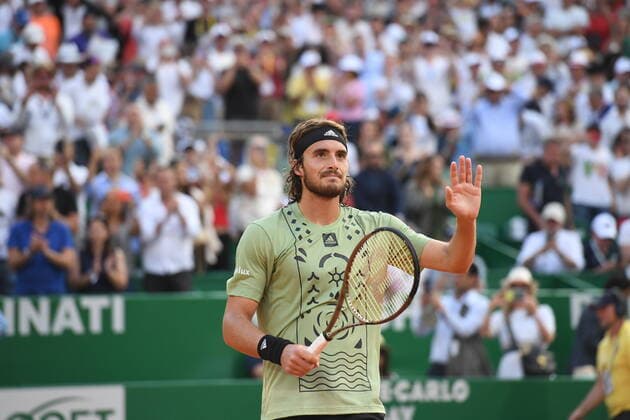 Tennis : Monte Carlo 2022 - Stefanos Tsitsipas - Grece Tennis : Monte Carlo 2022 - Monaco - 16 04 2022 ChrysleneCaillaud Panoramic 