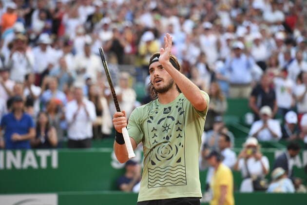 Tennis : Monte Carlo 2022 - Stefanos Tsitsipas - Grece Tennis : Monte Carlo 2022 - Monaco - 16 04 2022 ChrysleneCaillaud Panoramic 