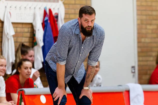 Basketball - DBBL - Play GiroLive Panthers Osnabrück - Rheinland Lions am 16.04.2022 im home of panthers in Osnabrück Trainer Sasa Cuic (Panthers Osnabrueck)