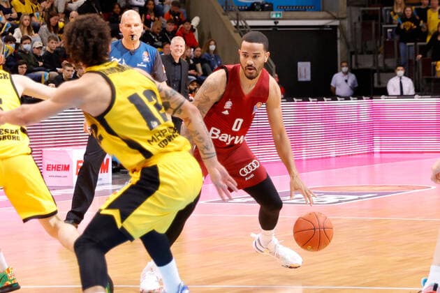 Ludwigsburg , Basketball easycredit BBL Bundesliga, MHP Riesen Ludwigsburg vs. FC Bayern München , Nick Weiler-Babb (Bayern)