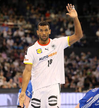 Foto : Djibril M Bengue GER Handball Herren am 13.04.2022 Handball Länderspiel der Herren Deutschland - Faröer Inseln 34 - 26
