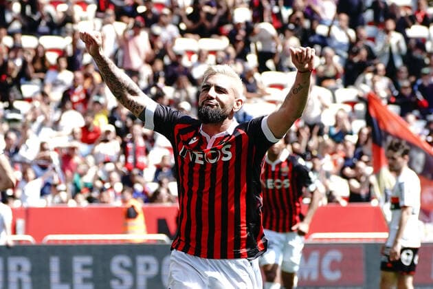Joie - Andy Delort (OGC Nice) FOOTBALL : OGC Nice vs Lorient - Ligue 1 Uber Eats - Nice - 17 04 2022 NorbertScanella Panoramic 