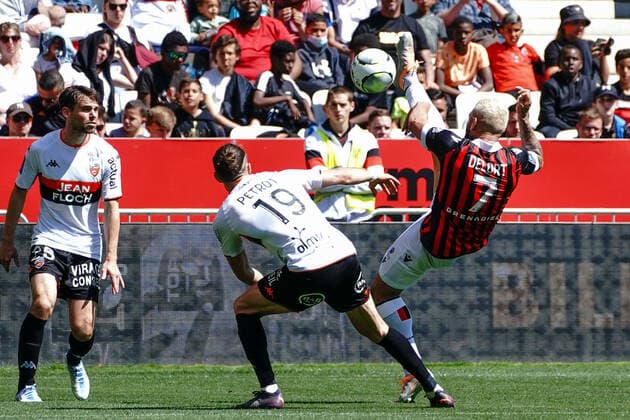Andy Delort (OGC Nice) FOOTBALL : OGC Nice vs Lorient - Ligue 1 Uber Eats - Nice - 17 04 2022 NorbertScanella Panoramic 