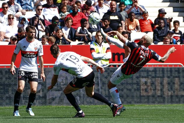 Andy Delort (OGC Nice) FOOTBALL : OGC Nice vs Lorient - Ligue 1 Uber Eats - Nice - 17 04 2022 NorbertScanella Panoramic 