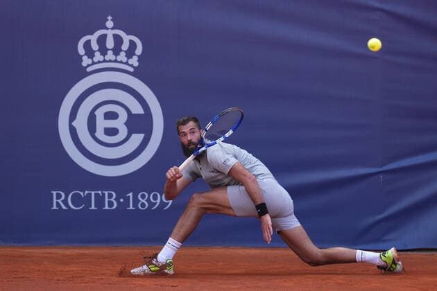 ESP: Barcelona Open Banc, Condfe de Godo Trophy Benoit Paire during the match of Barcelona Open Banc Sabadell, Conde de Godo Trophy between Soonwooi Kwon and Benoit Pairee played at Real Club de Tenis Barccelona on April 18, 2022 in Barcelona, Spain. kpmg Copyright: xBaguxBlancox xxPRESSINPHOTOtx DSC09516