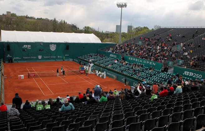 18.04.2022 Belgrade(Serbia) ATP, Tennis Herren Serbia Open men s tennis singles Teniss stadion Milan Gale-Muskatirovic :