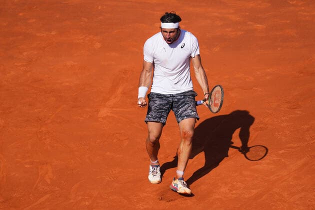 ESP: Barcelona Open Banc, Conde de Godo Trophy Gian Marco Moroniduring the match of Barcelona Open Banc Sabadell, Conde de Godo Trophy played at Real Club de Tenis Barccelona on April 18, 2022 in Barcelona, Spain. kpmg Copyright: xBaguxBlancox xxPRESSINPHOTOx PS_220418_899