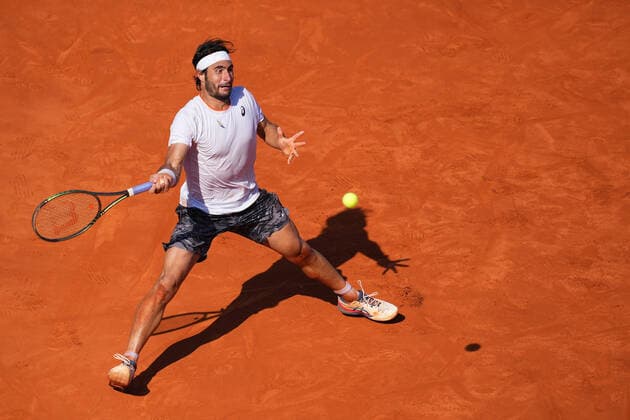 ESP: Barcelona Open Banc, Conde de Godo Trophy Gian Marco Moroniduring the match of Barcelona Open Banc Sabadell, Conde de Godo Trophy played at Real Club de Tenis Barccelona on April 18, 2022 in Barcelona, Spain. kpmg Copyright: xBaguxBlancox xxPRESSINPHOTOx PS_220418_904
