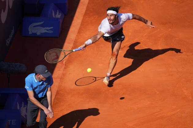 ESP: Barcelona Open Banc, Conde de Godo Trophy Gian Marco Moroniduring the match of Barcelona Open Banc Sabadell, Conde de Godo Trophy played at Real Club de Tenis Barccelona on April 18, 2022 in Barcelona, Spain. kpmg Copyright: xBaguxBlancox xxPRESSINPHOTOx PS_220418_906