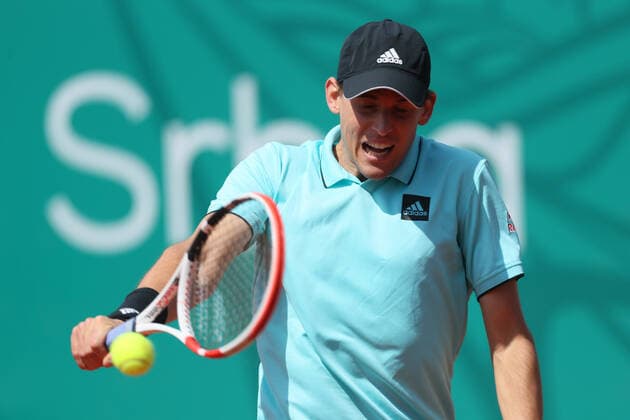Dominic Thiem of Austria vs John Millman of Australia ATP, Tennis Herren tour Serbia open tennis center Novak,Belgrade 19.04.2022. Photo: Marko Metlas MarkoxMetlas 